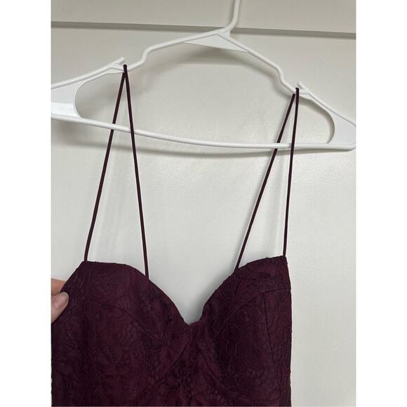NWT Anthropologie BHLDN Emma Sweetheart Lace Gown in Dark Berry, Size 12 - Picture 12 of 16